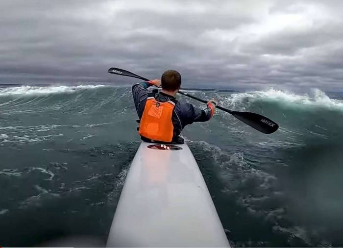 Wilson R. on Bay Downwinder